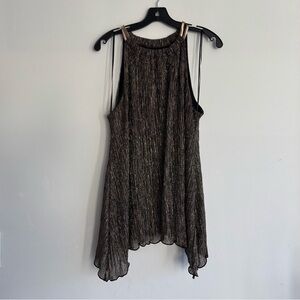 Alfani Metallic Black and Gold Top